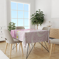 Purple Hawaii Shark Tattoo Tablecloth Puakenikeni Lei Plumeria Polynesian Pattern