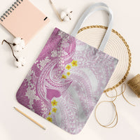 Purple Hawaii Shark Tattoo Tote Bag Puakenikeni Lei Plumeria Polynesian Pattern