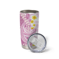 Purple Hawaii Shark Tattoo Tumbler Cup Puakenikeni Lei Plumeria Polynesian Pattern LT14 - Polynesian Pride