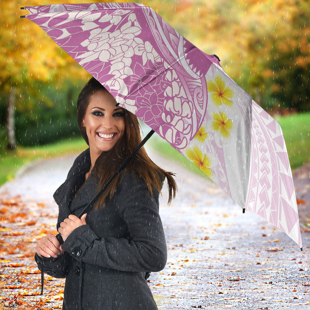 Purple Hawaii Shark Tattoo Umbrella Puakenikeni Lei Plumeria Polynesian Pattern