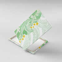 Green Hawaii Shark Tattoo Canvas Wall Art Puakenikeni Lei Plumeria Polynesian Pattern