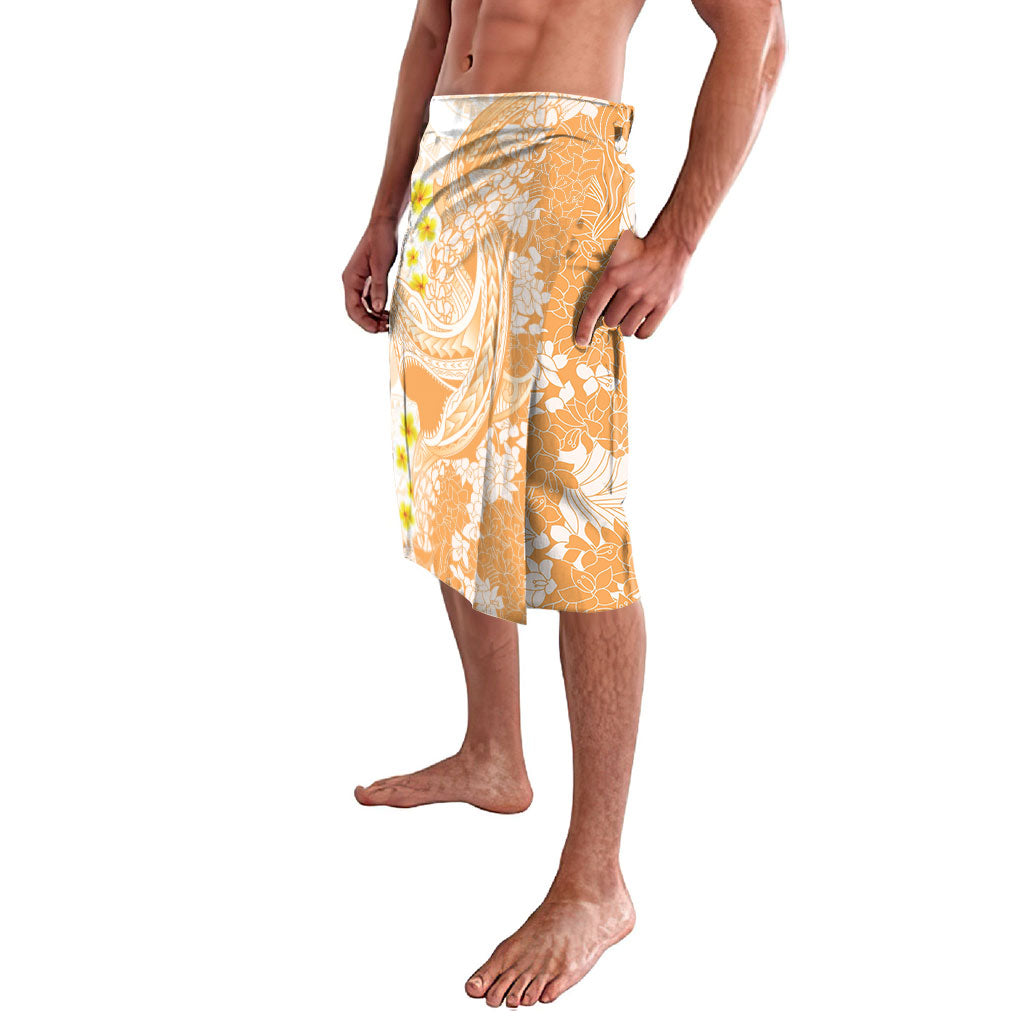 Orange Hawaii Shark Tattoo Lavalava Puakenikeni Lei Plumeria Polynesian Pattern