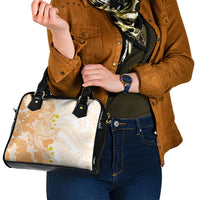 Orange Hawaii Shark Tattoo Shoulder Handbag Puakenikeni Lei Plumeria Polynesian Pattern