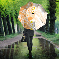 Orange Hawaii Shark Tattoo Umbrella Puakenikeni Lei Plumeria Polynesian Pattern