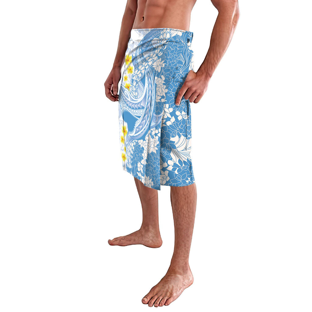 Blue Hawaii Shark Tattoo Lavalava Puakenikeni Lei Plumeria Polynesian Pattern