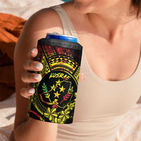 Reggae Kosrae Liberation Day 4 in 1 Can Cooler Tumbler September 8 Polynesian Tattoo - Polynesian Pride