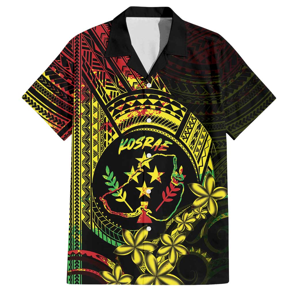 Reggae Kosrae Liberation Day Family Matching Long Sleeve Bodycon Dress and Hawaiian Shirt September 8 Polynesian Tattoo - Polynesian Pride