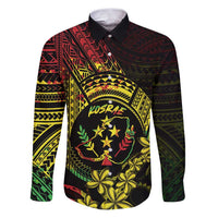 Reggae Kosrae Liberation Day Family Matching Puletasi and Hawaiian Shirt September 8 Polynesian Tattoo - undefined