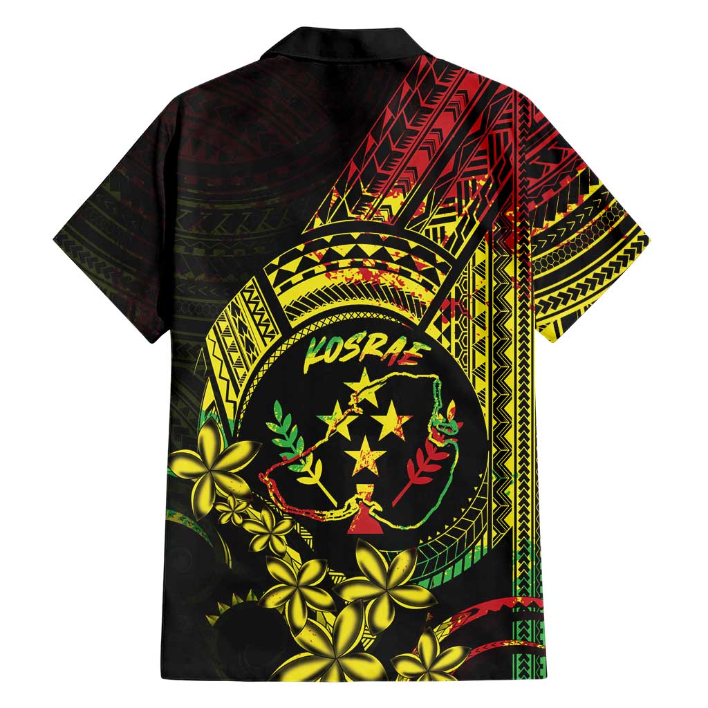 Reggae Kosrae Liberation Day Family Matching Short Sleeve Bodycon Dress and Hawaiian Shirt September 8 Polynesian Tattoo - Polynesian Pride
