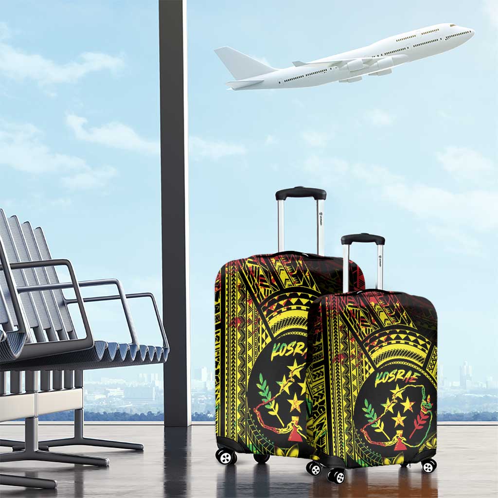 Reggae Kosrae Liberation Day Luggage Cover September 8 Polynesian Tattoo - Polynesian Pride