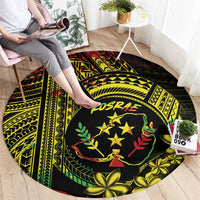 Reggae Kosrae Liberation Day Round Carpet September 8 Polynesian Tattoo - Polynesian Pride