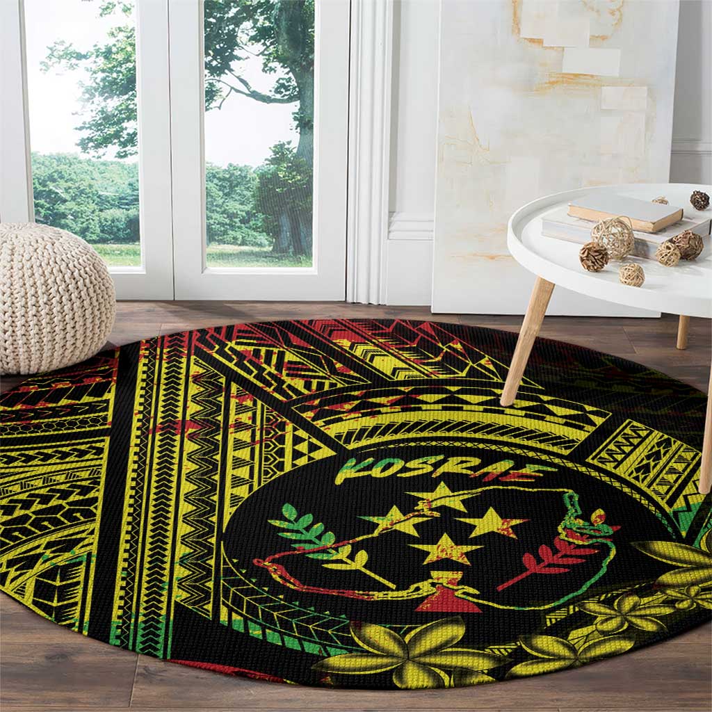 Reggae Kosrae Liberation Day Round Carpet September 8 Polynesian Tattoo - Polynesian Pride