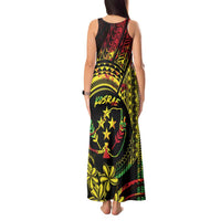Reggae Kosrae Liberation Day Tank Maxi Dress September 8 Polynesian Tattoo - Polynesian Pride