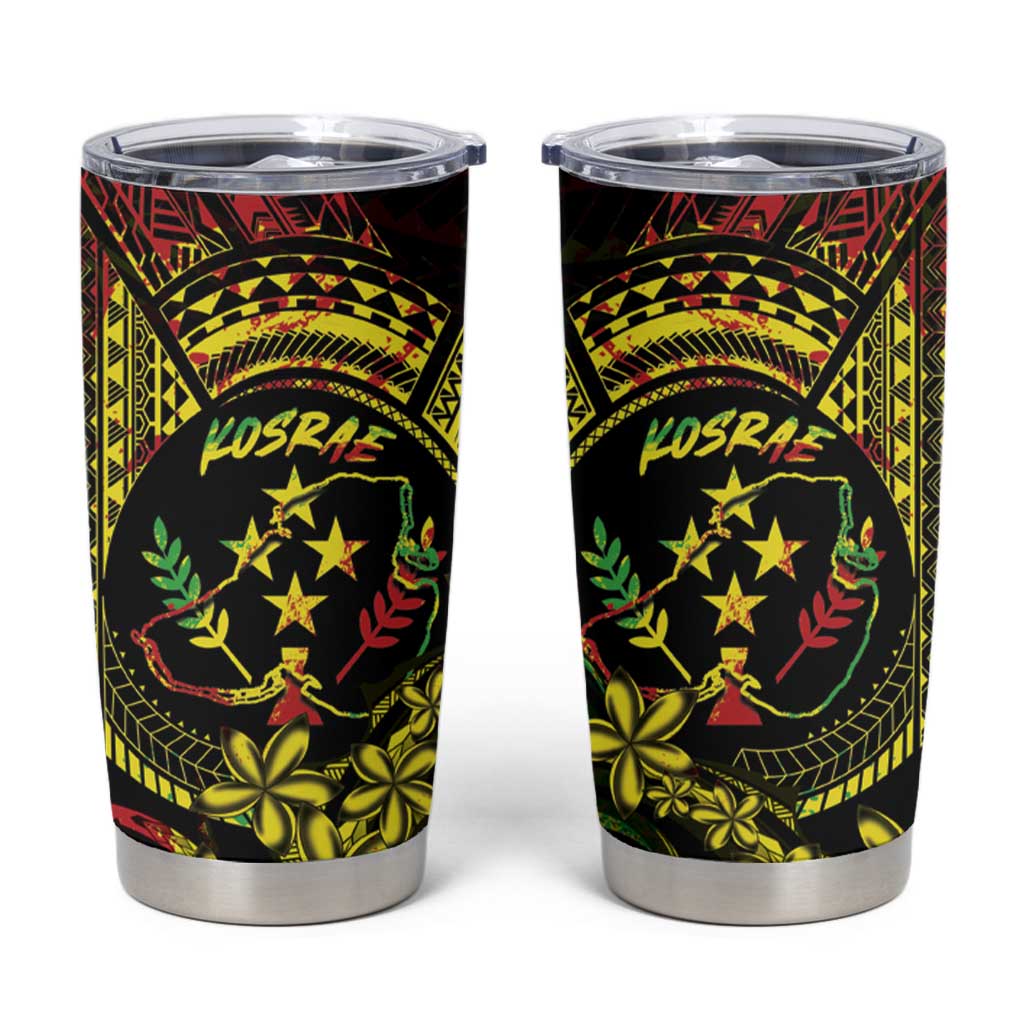 Reggae Kosrae Liberation Day Tumbler Cup September 8 Polynesian Tattoo - Polynesian Pride