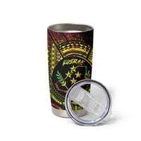 Reggae Kosrae Liberation Day Tumbler Cup September 8 Polynesian Tattoo - Polynesian Pride