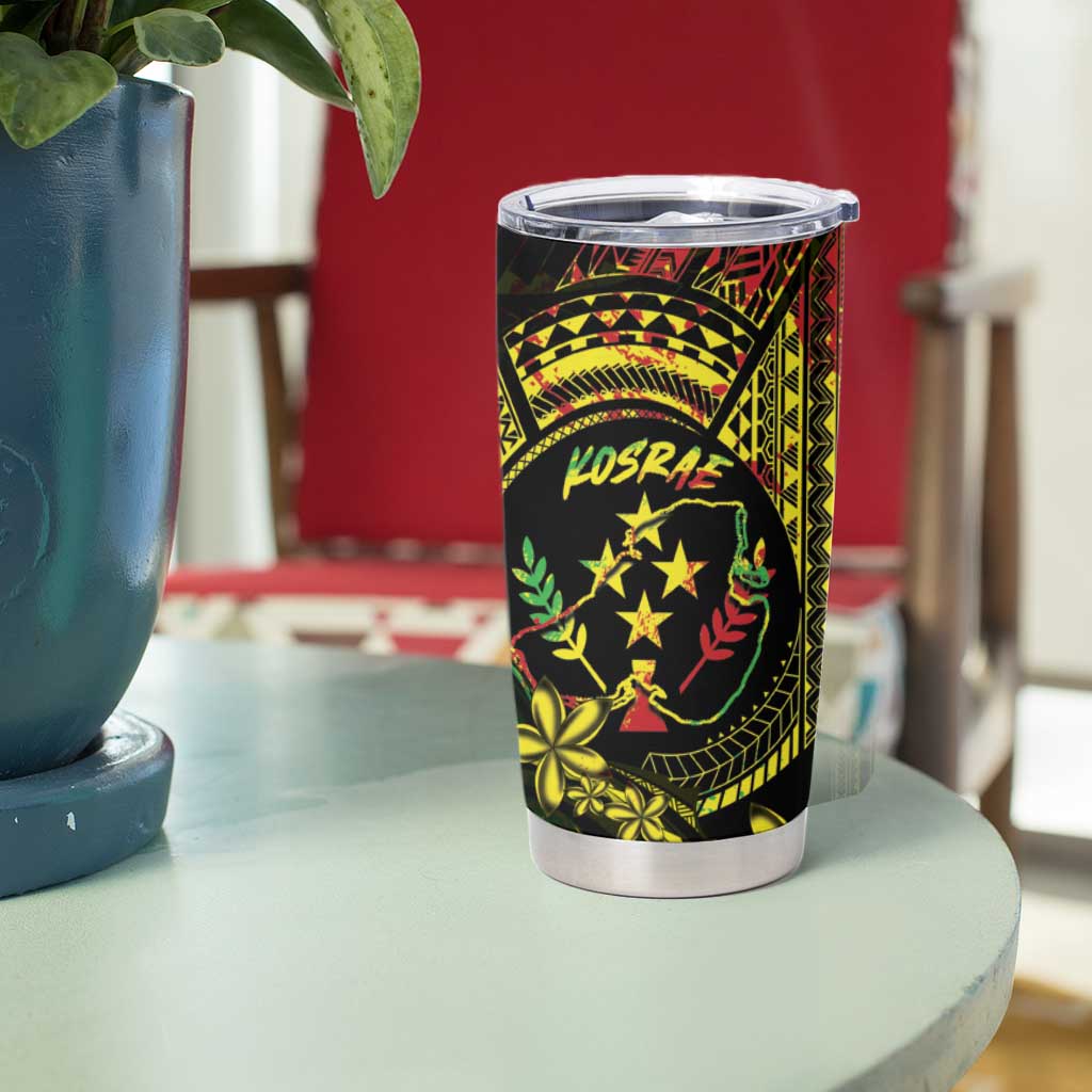Reggae Kosrae Liberation Day Tumbler Cup September 8 Polynesian Tattoo - Polynesian Pride