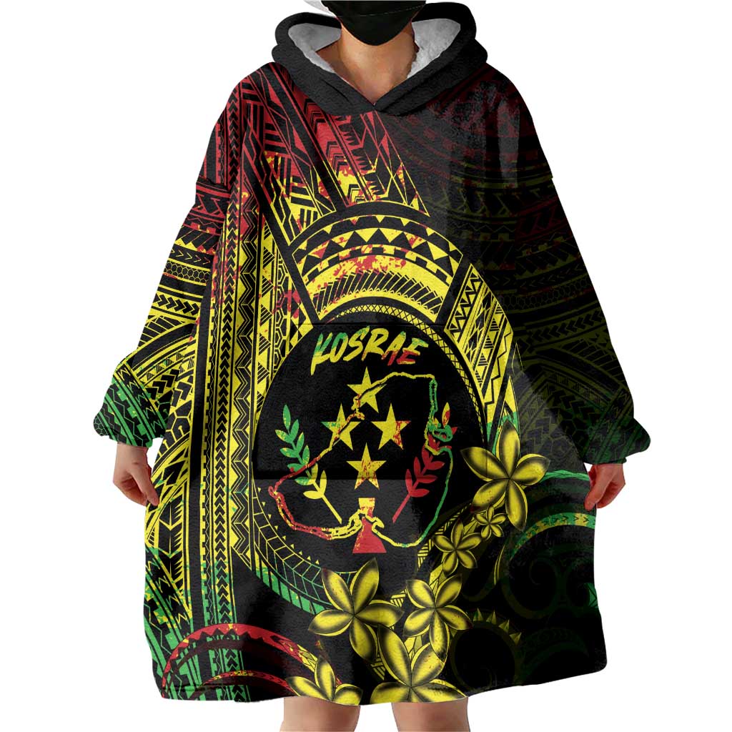 Reggae Kosrae Liberation Day Wearable Blanket Hoodie September 8 Polynesian Tattoo - Polynesian Pride