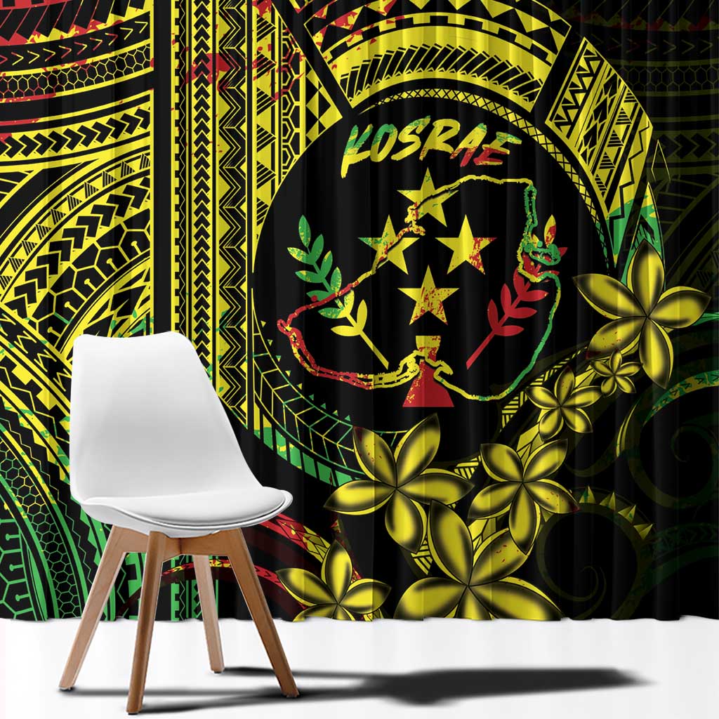 Reggae Kosrae Liberation Day Window Curtain September 8 Polynesian Tattoo - Polynesian Pride