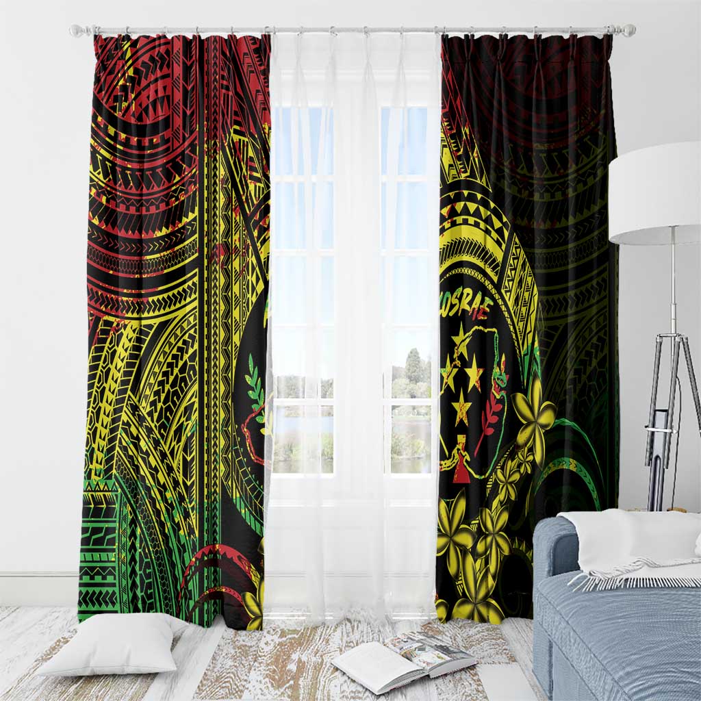 Reggae Kosrae Liberation Day Window Curtain September 8 Polynesian Tattoo - Polynesian Pride