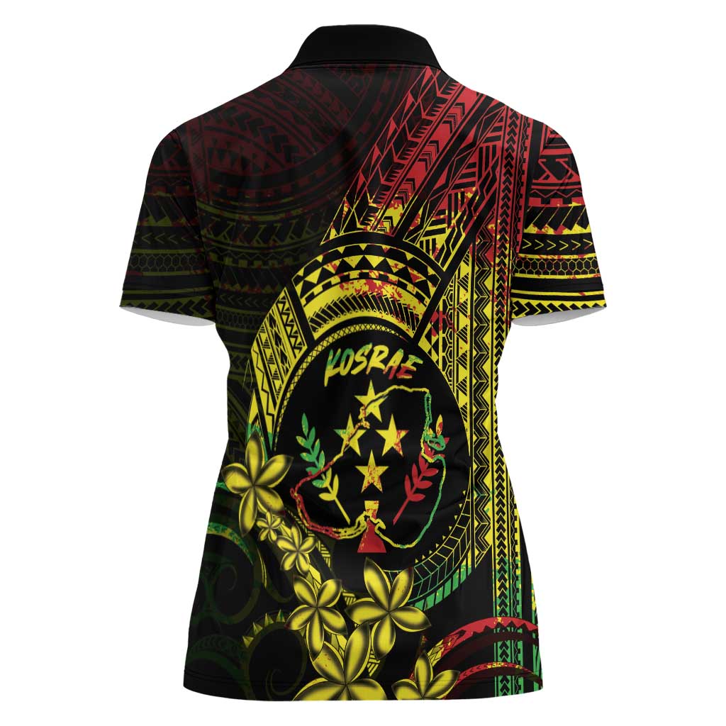 Reggae Kosrae Liberation Day Women Polo Shirt September 8 Polynesian Tattoo - Polynesian Pride