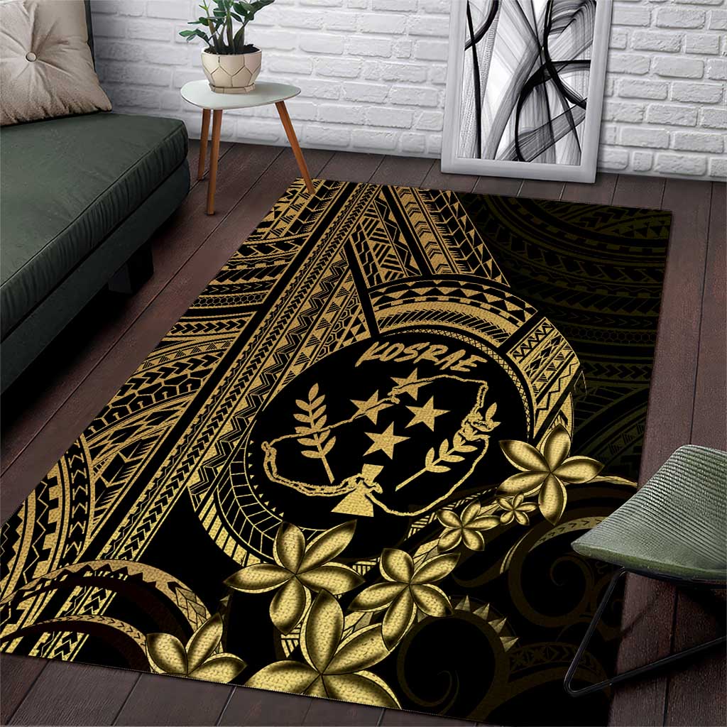 Gold Kosrae Liberation Day Area Rug September 8 Polynesian Tattoo - Polynesian Pride
