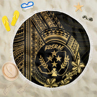 Gold Kosrae Liberation Day Beach Blanket September 8 Polynesian Tattoo - Polynesian Pride