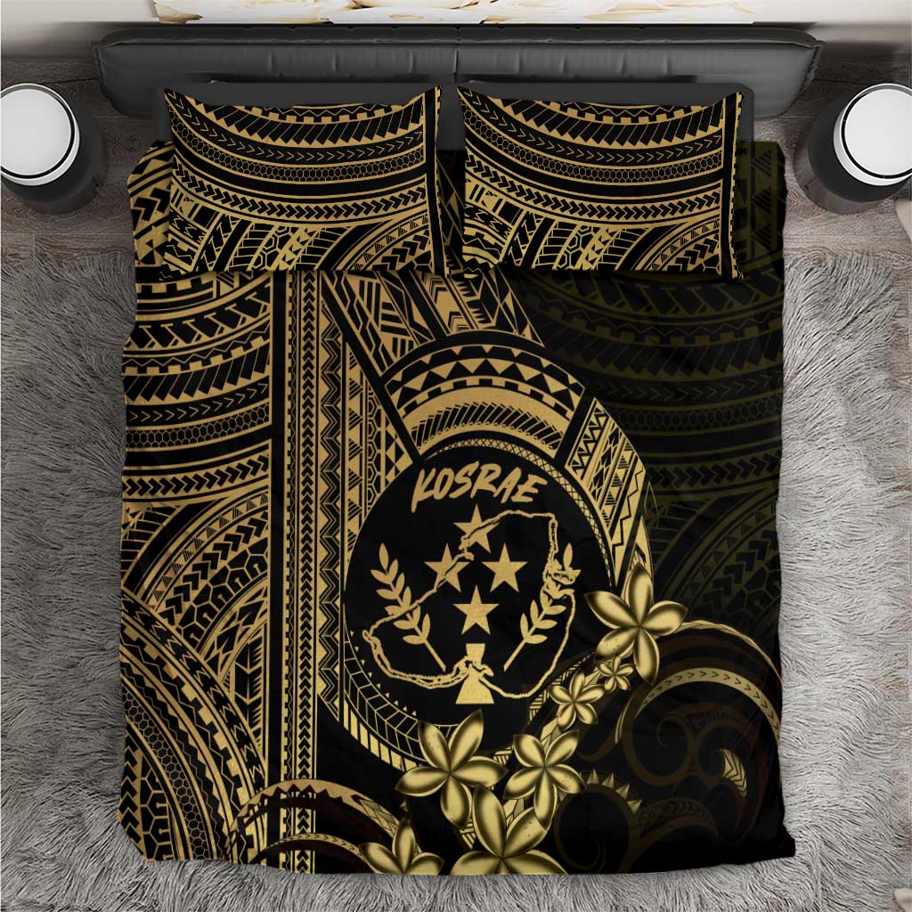 Gold Kosrae Liberation Day Bedding Set September 8 Polynesian Tattoo - Polynesian Pride