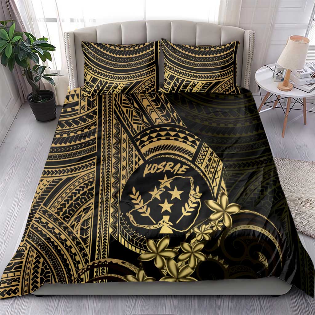 Gold Kosrae Liberation Day Bedding Set September 8 Polynesian Tattoo - Polynesian Pride