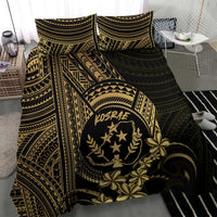 Gold Kosrae Liberation Day Bedding Set September 8 Polynesian Tattoo - Polynesian Pride