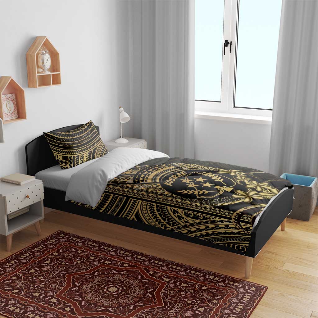 Gold Kosrae Liberation Day Bedding Set September 8 Polynesian Tattoo - Polynesian Pride