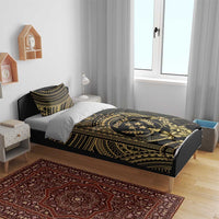 Gold Kosrae Liberation Day Bedding Set September 8 Polynesian Tattoo - Polynesian Pride