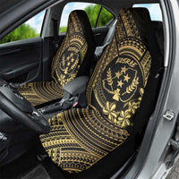 Gold Kosrae Liberation Day Car Seat Cover September 8 Polynesian Tattoo - Polynesian Pride