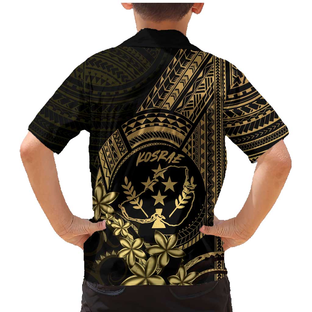 Gold Kosrae Liberation Day Family Matching Mermaid Dress and Hawaiian Shirt September 8 Polynesian Tattoo - Polynesian Pride