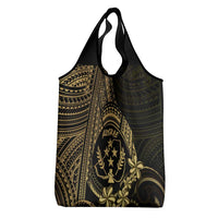 Gold Kosrae Liberation Day Grocery Bag September 8 Polynesian Tattoo - Polynesian Pride