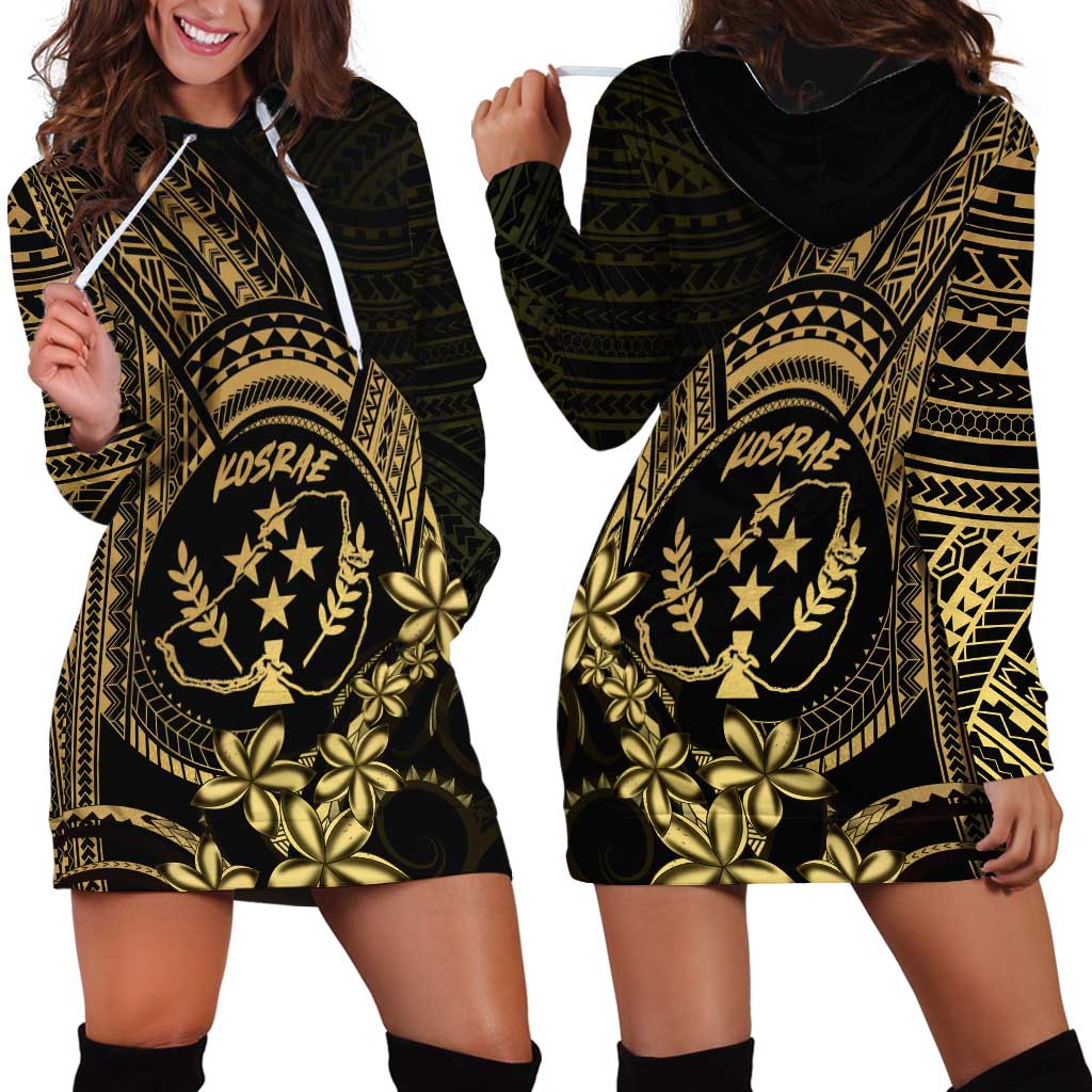 Gold Kosrae Liberation Day Hoodie Dress September 8 Polynesian Tattoo - Polynesian Pride