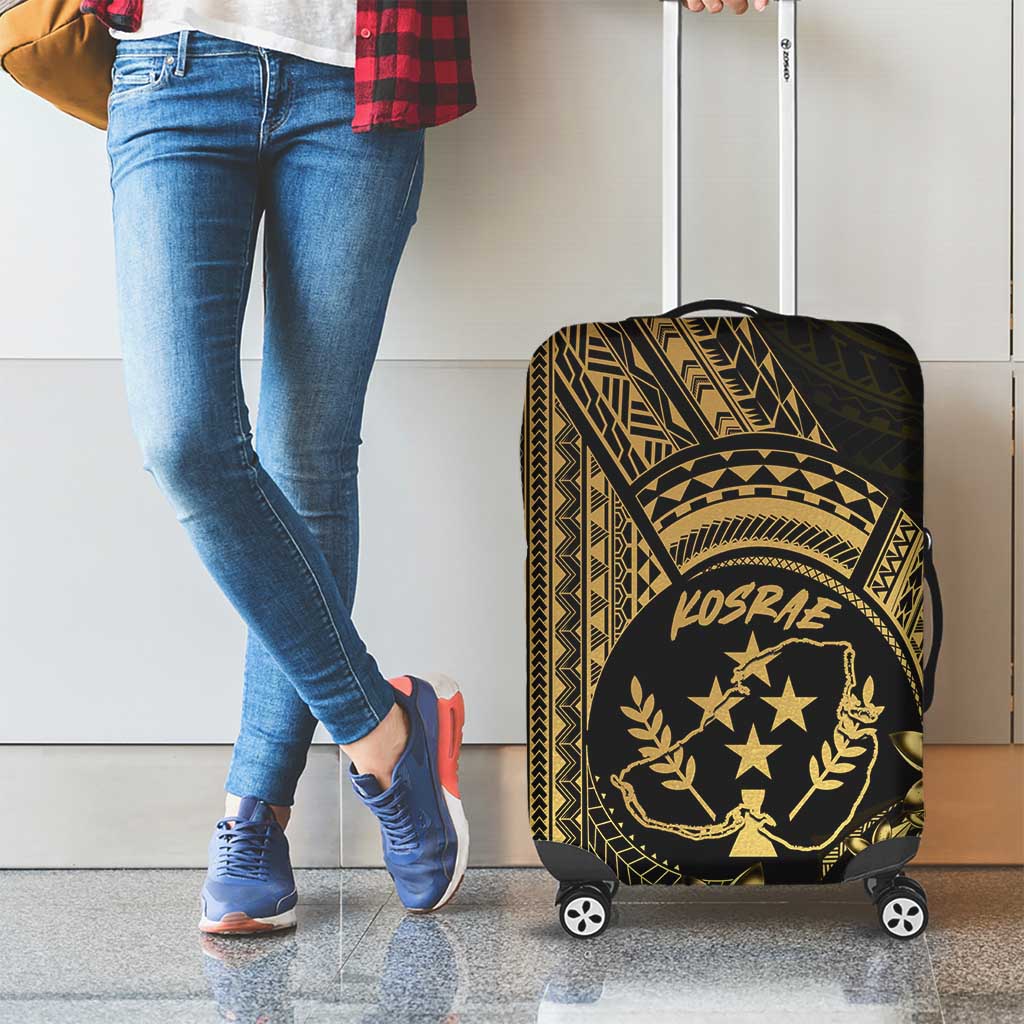 Gold Kosrae Liberation Day Luggage Cover September 8 Polynesian Tattoo - Polynesian Pride