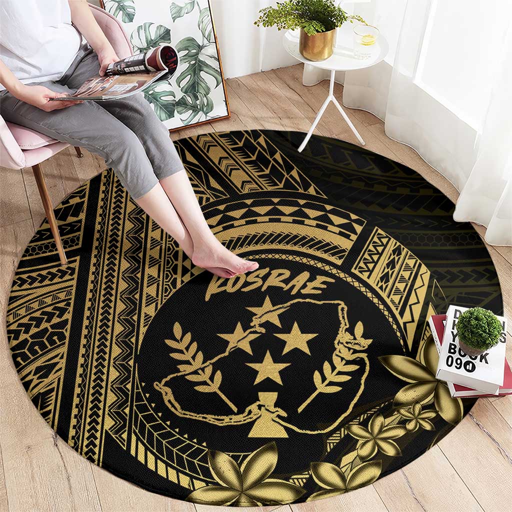 Gold Kosrae Liberation Day Round Carpet September 8 Polynesian Tattoo - Polynesian Pride