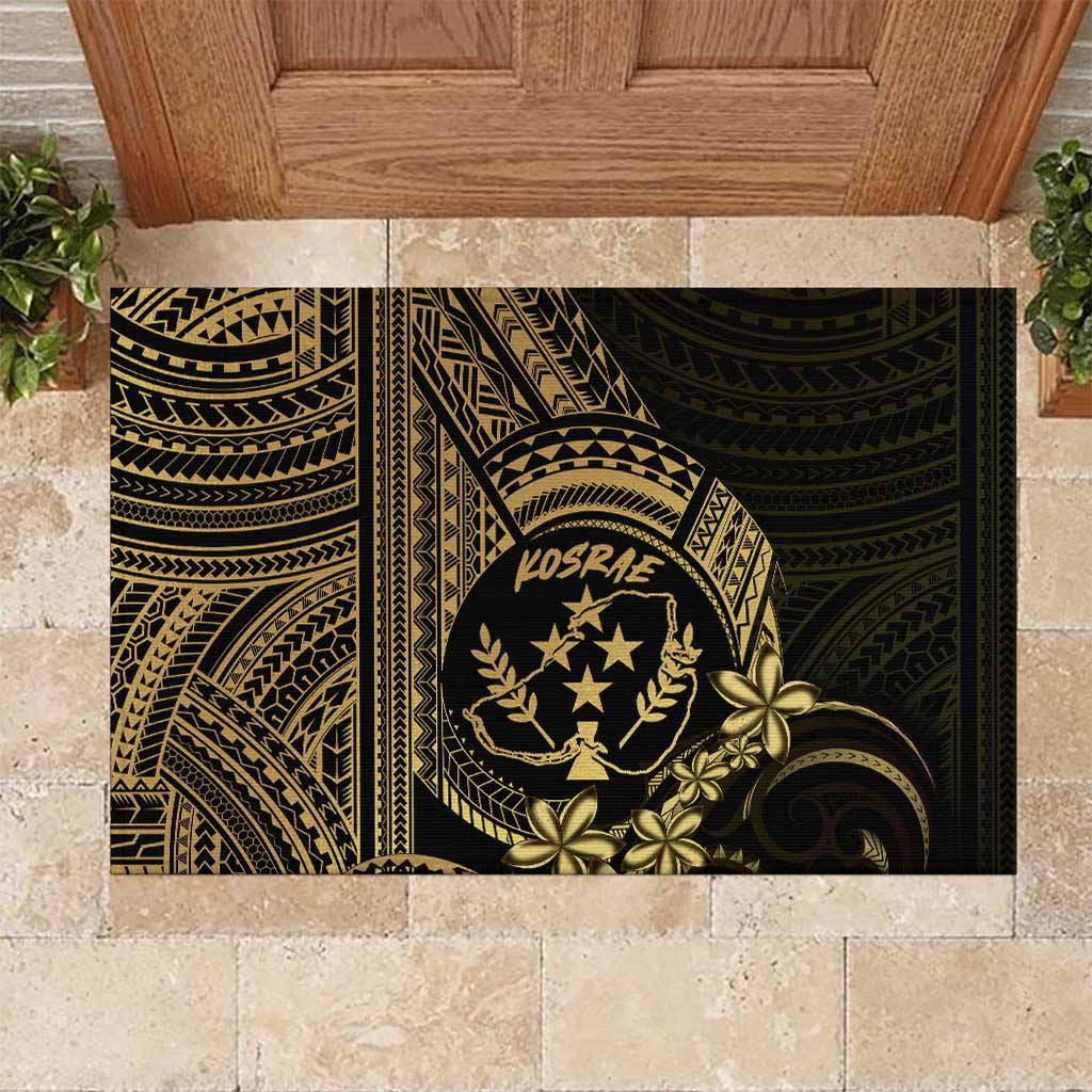 Gold Kosrae Liberation Day Rubber Doormat September 8 Polynesian Tattoo - Polynesian Pride