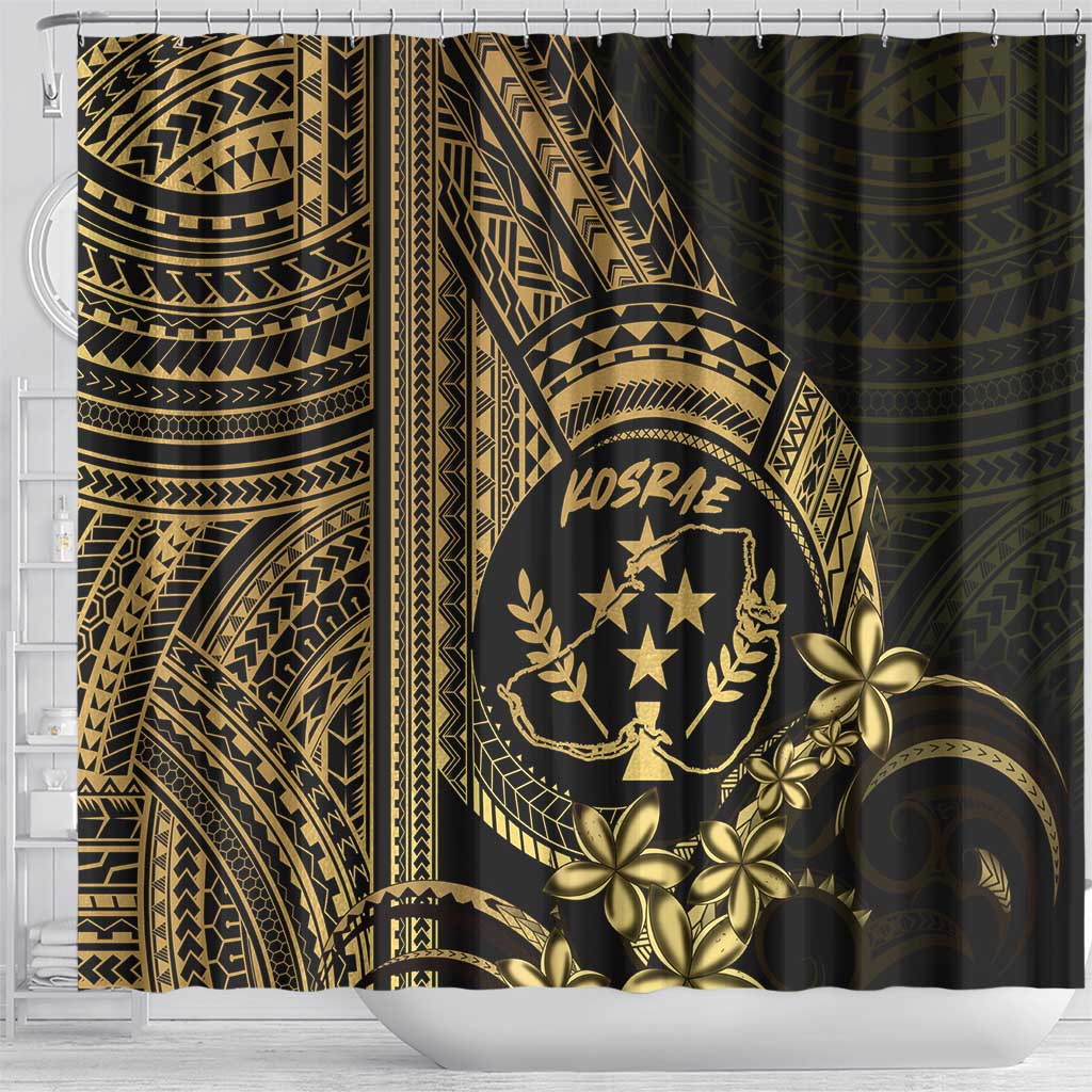 Gold Kosrae Liberation Day Shower Curtain September 8 Polynesian Tattoo - Polynesian Pride