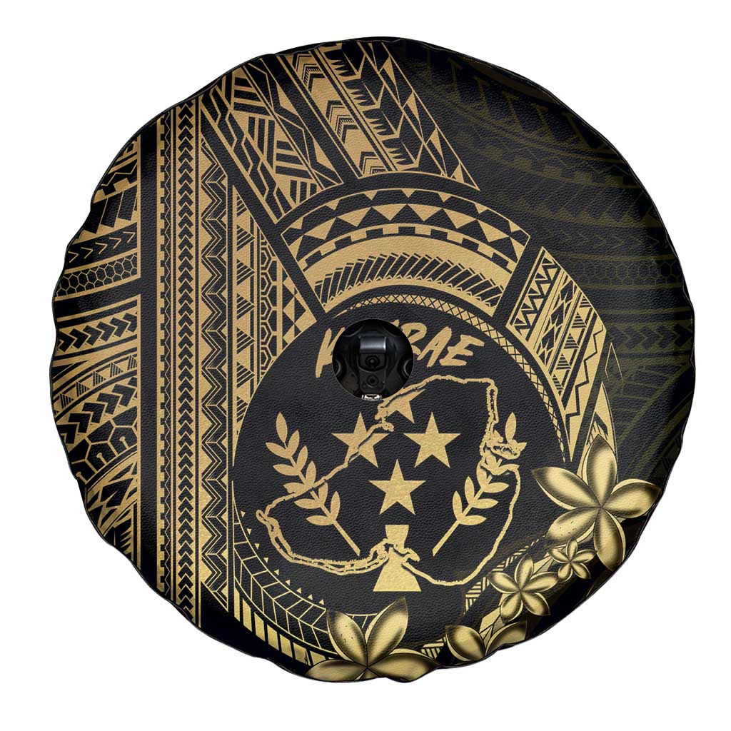 Gold Kosrae Liberation Day Spare Tire Cover September 8 Polynesian Tattoo - Polynesian Pride