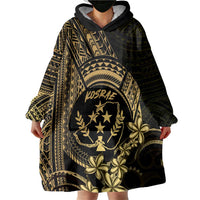 Gold Kosrae Liberation Day Wearable Blanket Hoodie September 8 Polynesian Tattoo - Polynesian Pride