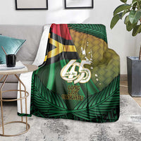 Long Live Vanuatu Independence Day Blanket 45th Anniversary Woven Pattern - Polynesian Pride