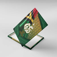 Long Live Vanuatu Independence Day Canvas Wall Art 45th Anniversary Woven Pattern - Polynesian Pride