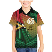 Personalised Long Live Vanuatu Independence Day Family Matching Mermaid Dress and Hawaiian Shirt 45th Anniversary Woven Pattern - Polynesian Pride