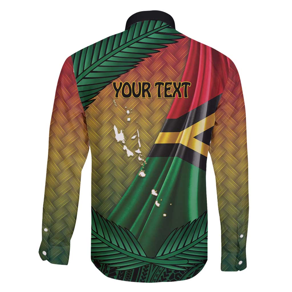 Personalised Long Live Vanuatu Independence Day Family Matching Short Sleeve Bodycon Dress and Hawaiian Shirt 45th Anniversary Woven Pattern - Polynesian Pride