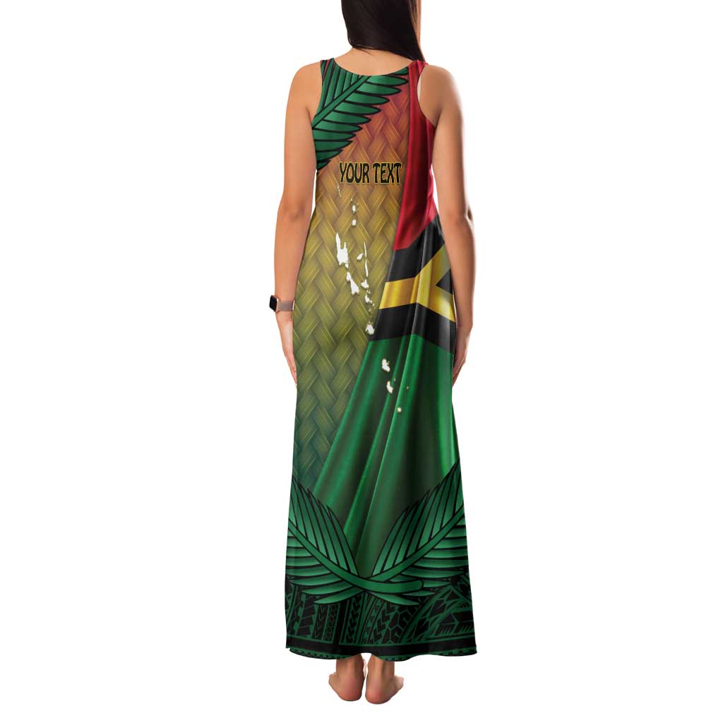 Personalised Long Live Vanuatu Independence Day Family Matching Tank Maxi Dress and Hawaiian Shirt 45th Anniversary Woven Pattern - Polynesian Pride