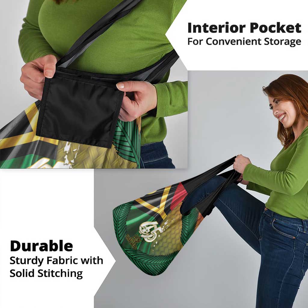 Long Live Vanuatu Independence Day Grocery Bag 45th Anniversary Woven Pattern - Polynesian Pride