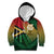 Personalised Long Live Vanuatu Independence Day Kid Hoodie 45th Anniversary Woven Pattern - Polynesian Pride
