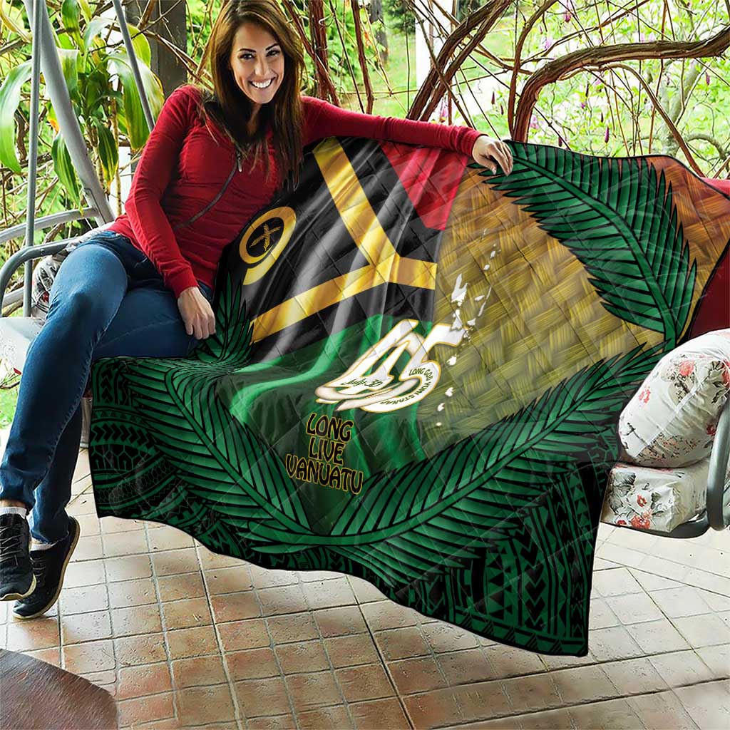 Long Live Vanuatu Independence Day Quilt 45th Anniversary Woven Pattern - Polynesian Pride
