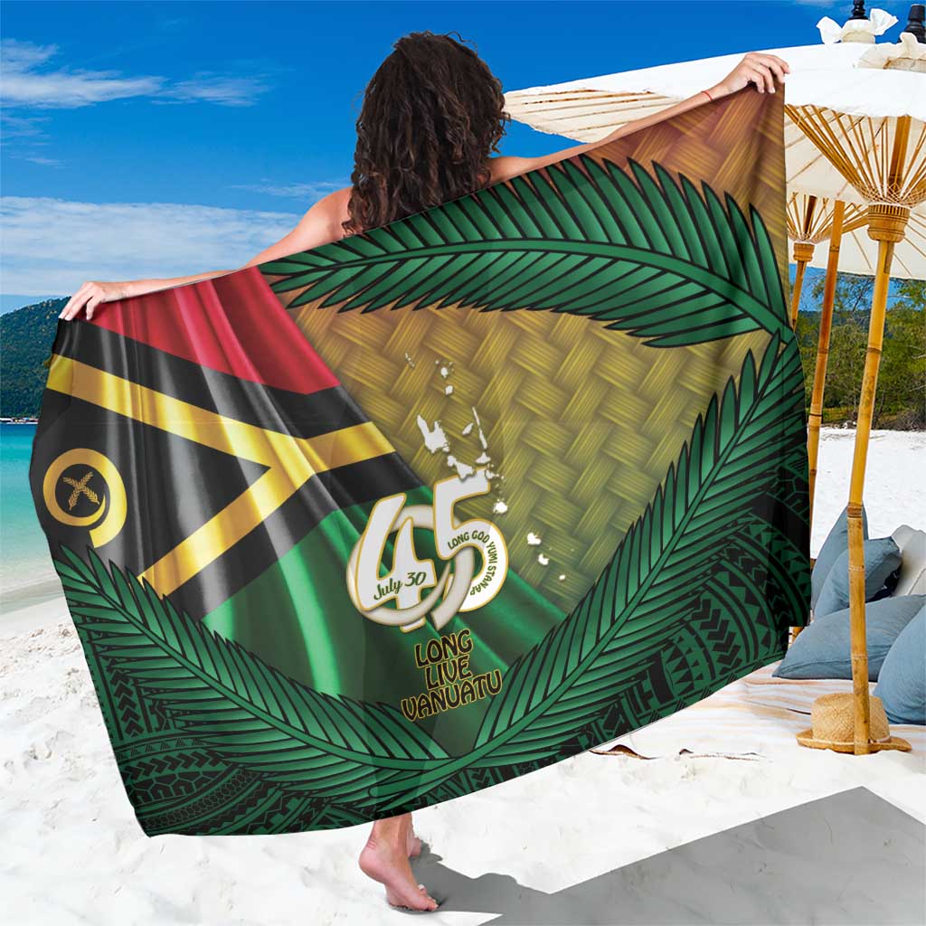 Long Live Vanuatu Independence Day Sarong 45th Anniversary Woven Pattern - Polynesian Pride